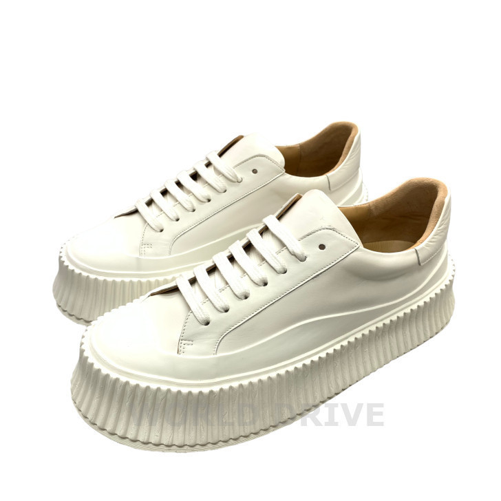 新品 サイズ42 JIL SANDER レースアップ レザー スニーカー メンズ