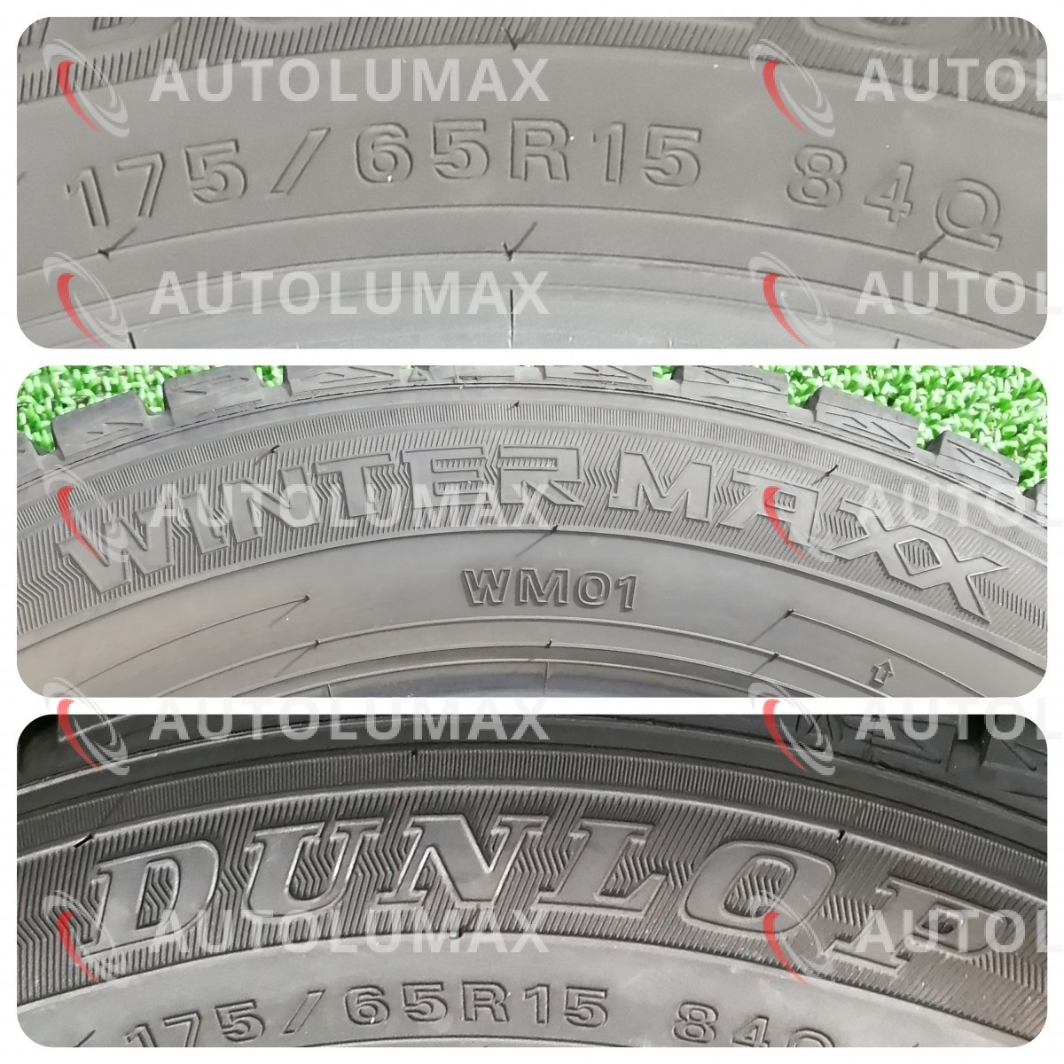 175/65R15 84Q Dunlop WINTERMAXX WM01 中古 スタッドレスタイヤ 4本セット 2018年製 送料無料 175/65/15 ダンロップ U1241.F_画像6