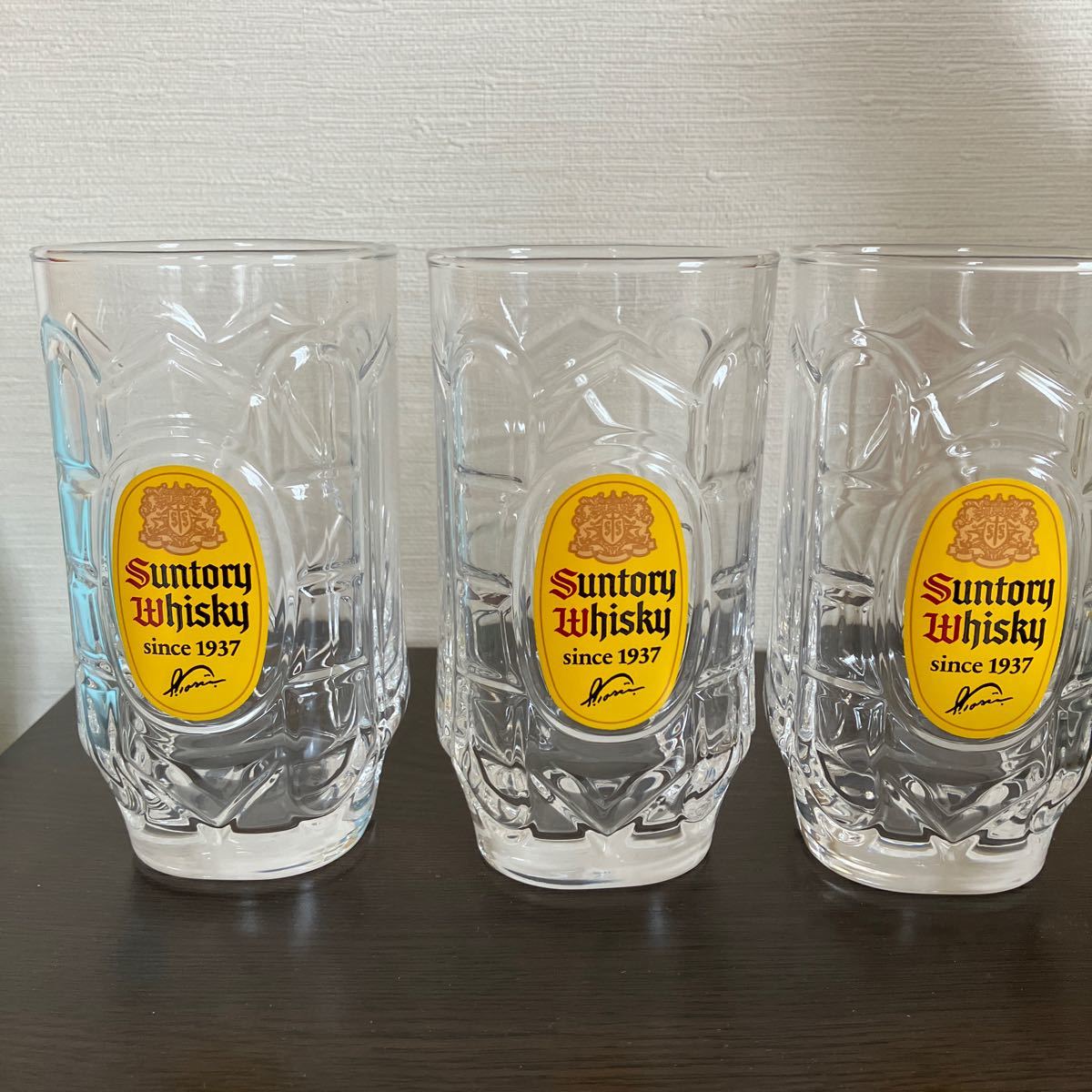 サントリー角ハイボール亀甲グラス3個セット未使用380ml|PayPayフリマ サントリー亀甲グラス 2個と亀甲ガラス皿 3枚のセット