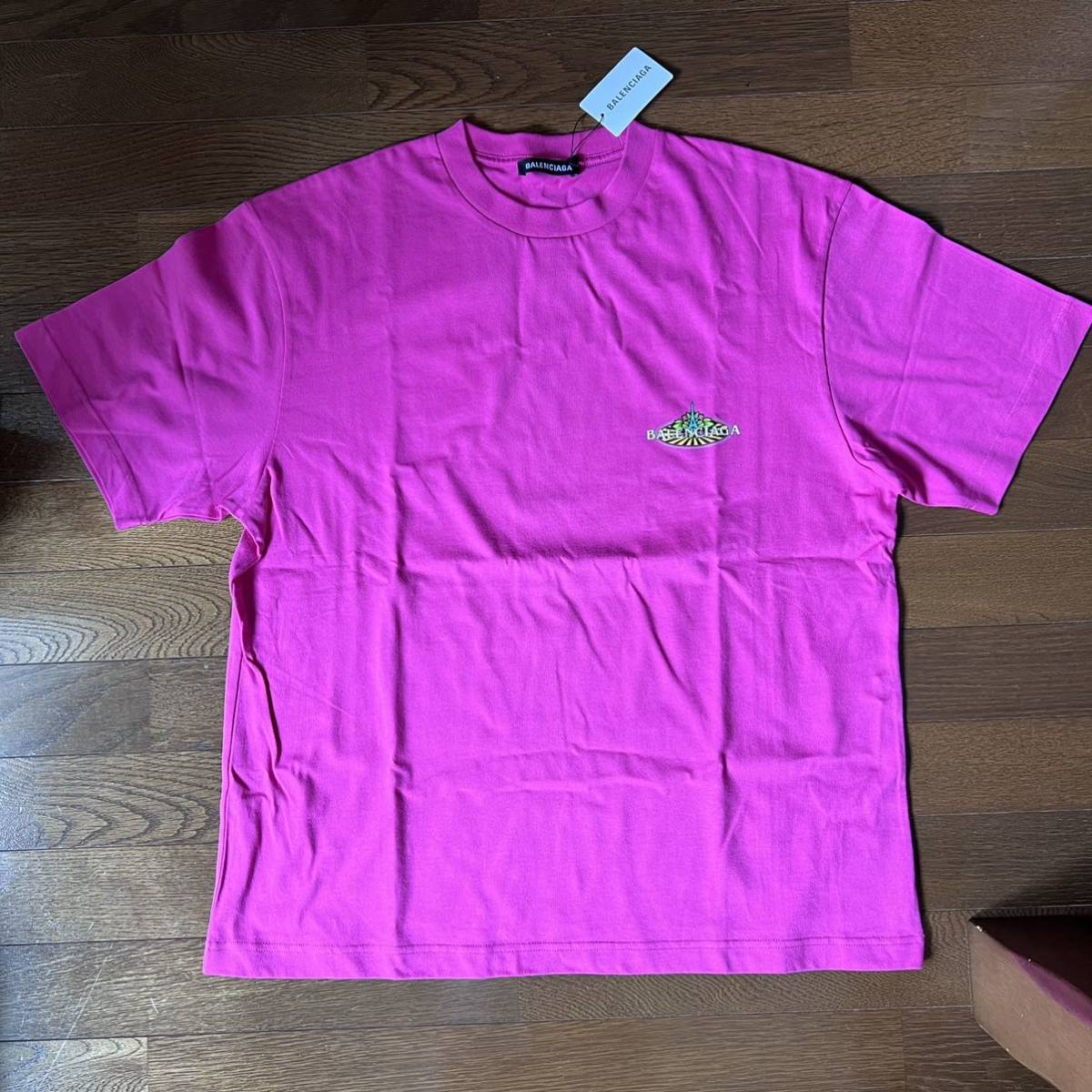 正規品 バレンシアガ Tシャツ ロゴ ピンク メンズ cnema.fr