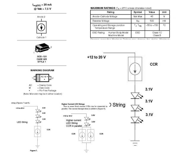 チップ 定電流 IC レギュレータ 15mA CRD 定電流 10個セット LED 抵抗のかわりに 電圧に関係なく一定で点灯できます。 ダイオード ＣＲＤ_画像2