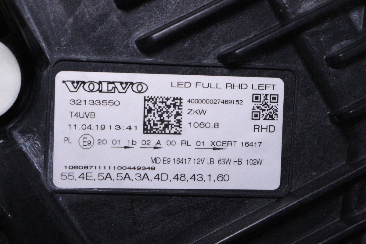 26-374★LED UB UD ボルボXC60★左ヘッドライト 31420419 ブラック 純正 VOLVO ボルボ (QT)_画像10