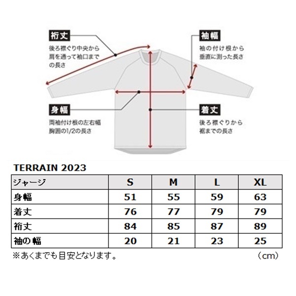 Sサイズ MXジャージ THOR 23 TERRAIN アーミー/チャコール　エンデューロ モトクロス 正規輸入品 WESTWOODMX_画像3