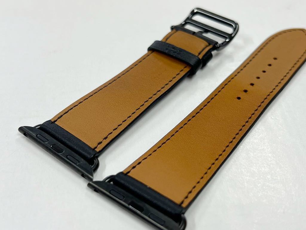 即決 美品 Apple Watch Hermes 45mm 44mm ブラック 黒 シンプル