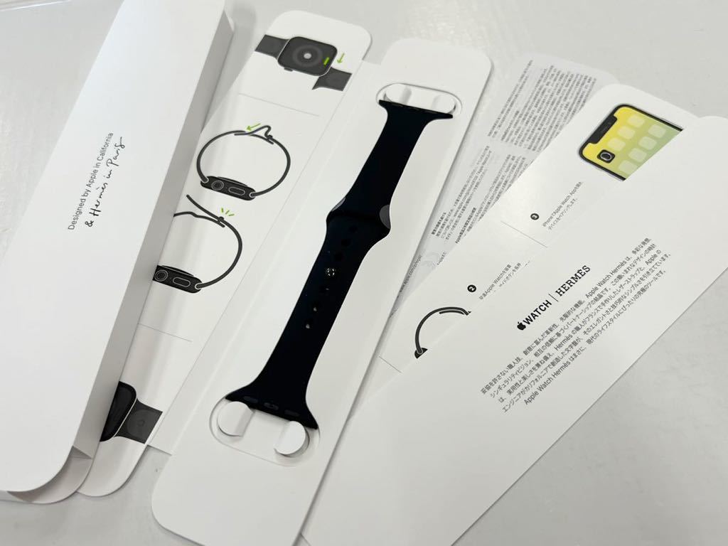 Apple Watch HERMES 黒 series6 エルメス 限定 ブラックスポーツバンド 41mm 40mm 38mm 正規品 純正