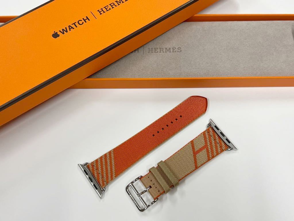 ☆未使用 即決 希少 Apple Watch Hermes 45mm 44mm ジャンピング クラフト オレンジ シンプルトゥール アップルウォッチ  エルメス バンド