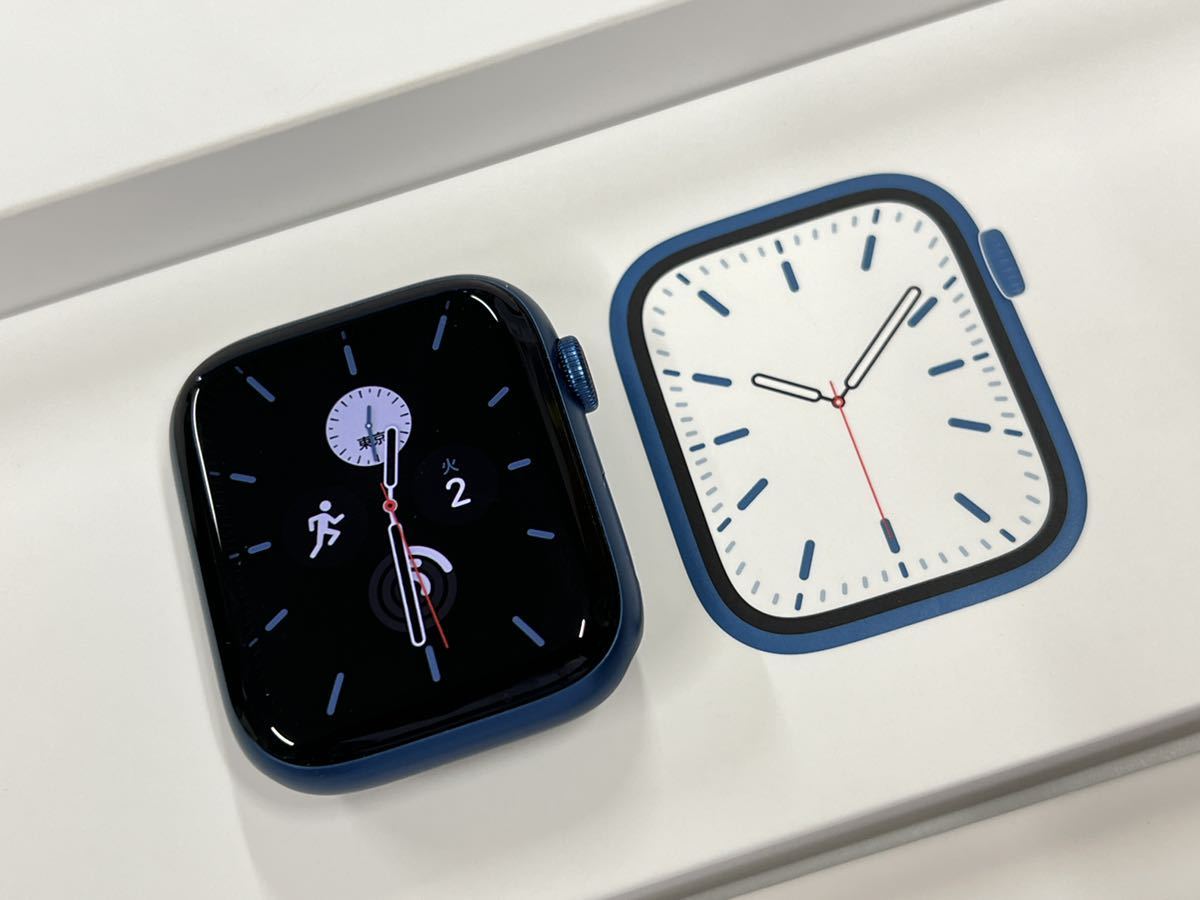 ☆即決 Apple Watch series7 45mm ブルーアルミニウム 青 アップル