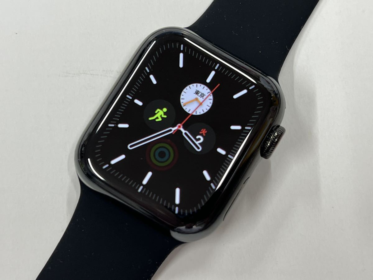 ☆即決 バッテリー95% アップルウォッチ Apple Watch Series スペースブラックステンレス 40mm GPS Cellular  新品社外バンド付き 091