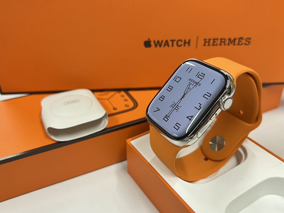 お値打ち価格で apple watch HERMES S7 45 シルバー sushitai.com.mx