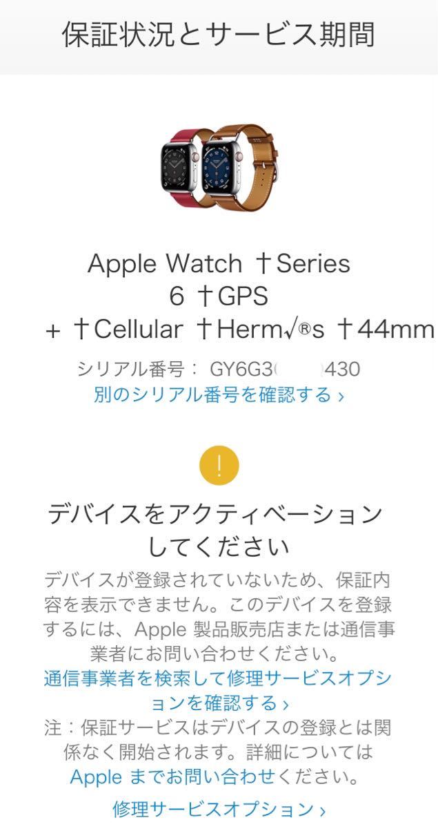 ☆即決 未使用 即決 ケア+ Apple Watch series6 HERMES 44mm ブラック