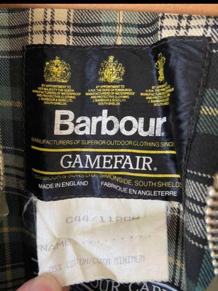 80s Barbour Gamefair c44 ウォームポケット無し 4