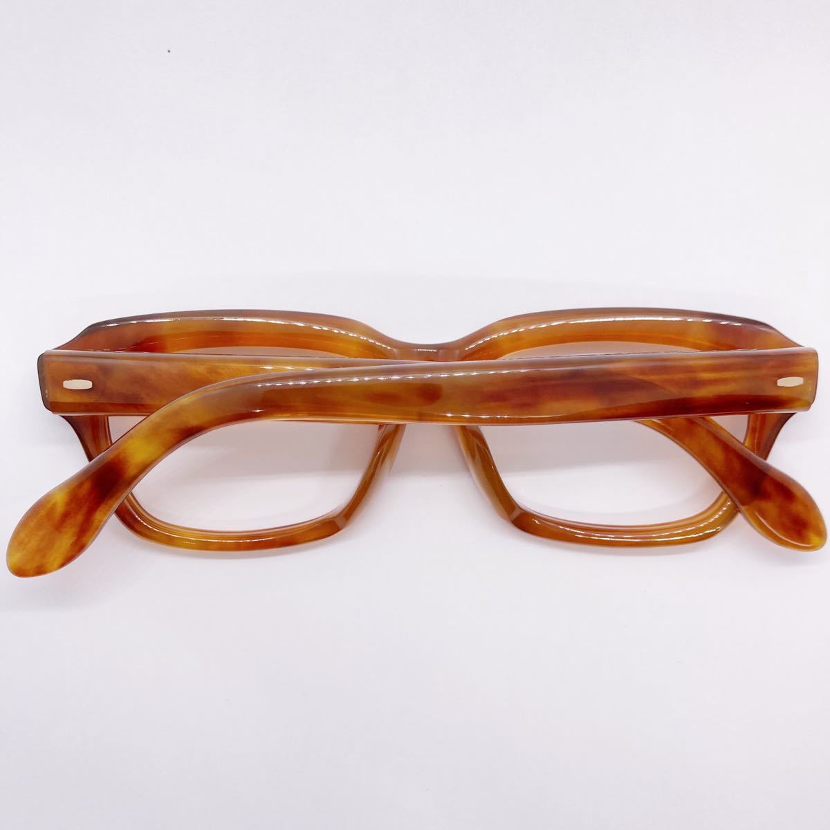 本鼈甲 18K 18金 80年代 メガネ ウェリントン デッドストック ヴィンテージ 日本製 国産 クラウンパント Vintage 眼鏡 フレーム フランス_画像4