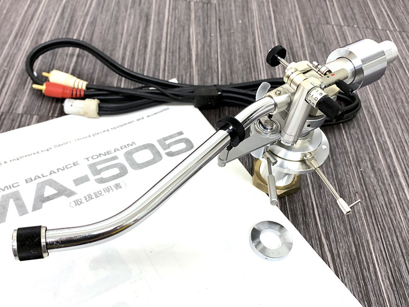 □MICRO MA-505 トーンアーム 説明書・PHONOケーブル付き マイクロ