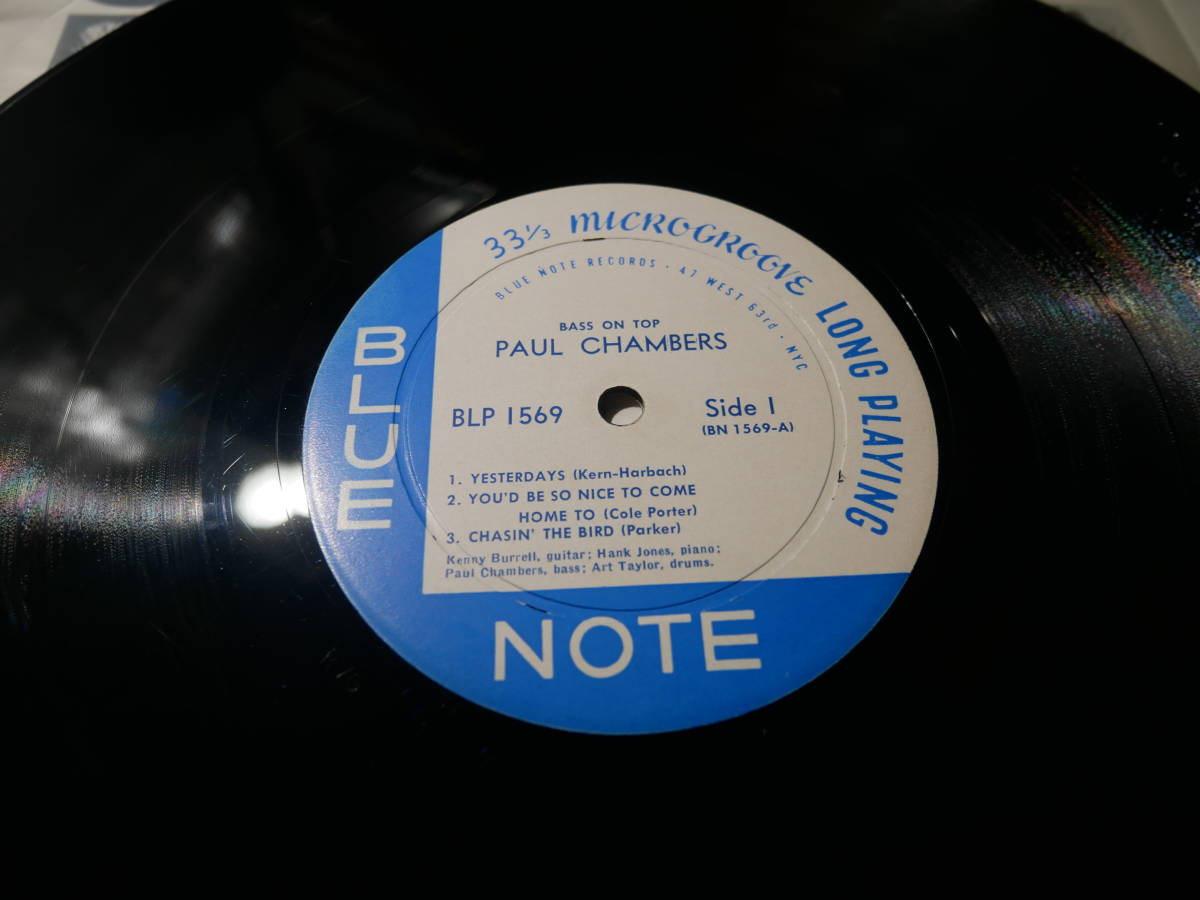 ポール・チェンバース,PAUL CHAMBERS QUARTET/BASS ON TOP(USA/BLUE NOTE:BLP 1569 MONO/47 WEST 63rd・NYC,NOT INC/NOT R,DG,RVG,EAR_画像3