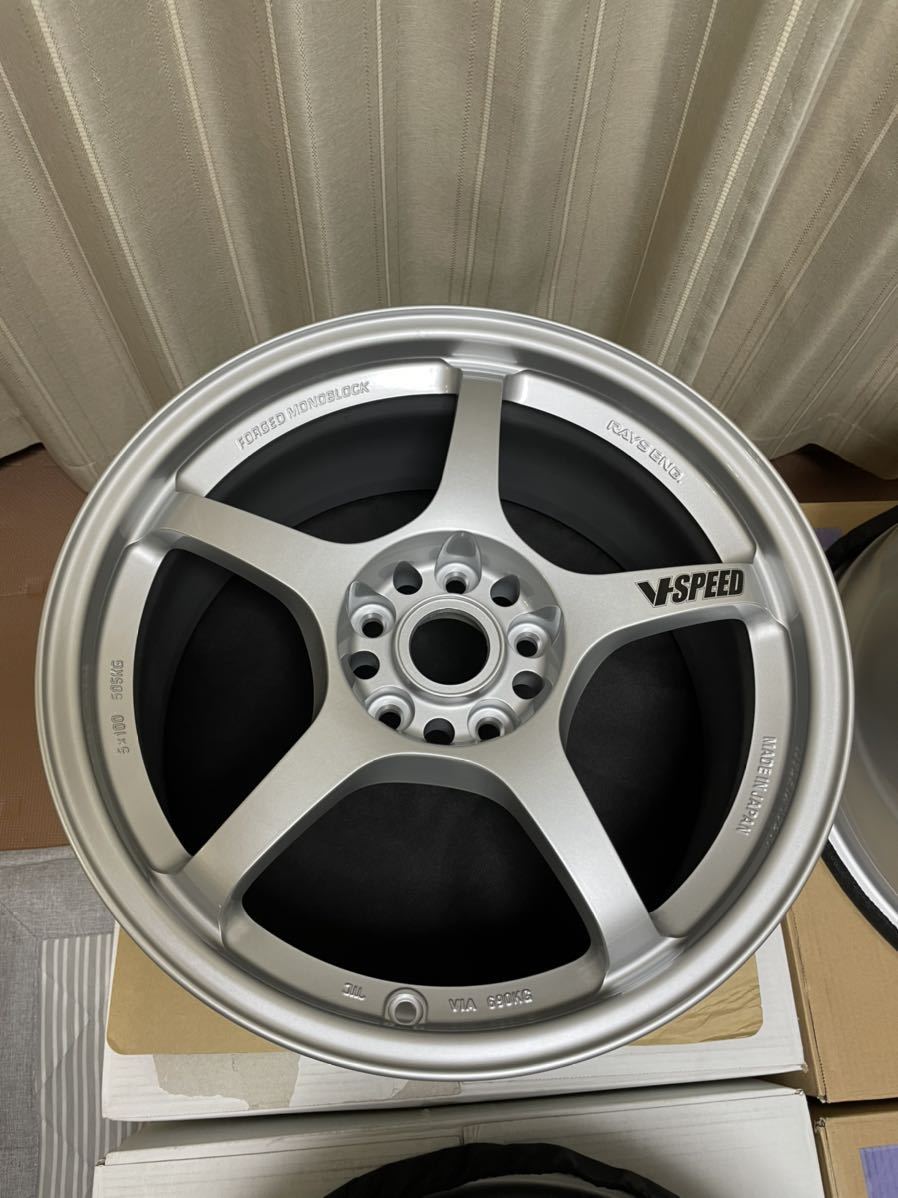 希少 未使用 鍛造 レイズ グラムライツ 57F V-SPEED SR-05F 8.5J-18 +45 114.3 GXPA16 VAB GRB GVB VAG GRF GVF WRX GDB 軽量 SR05F美品_画像8