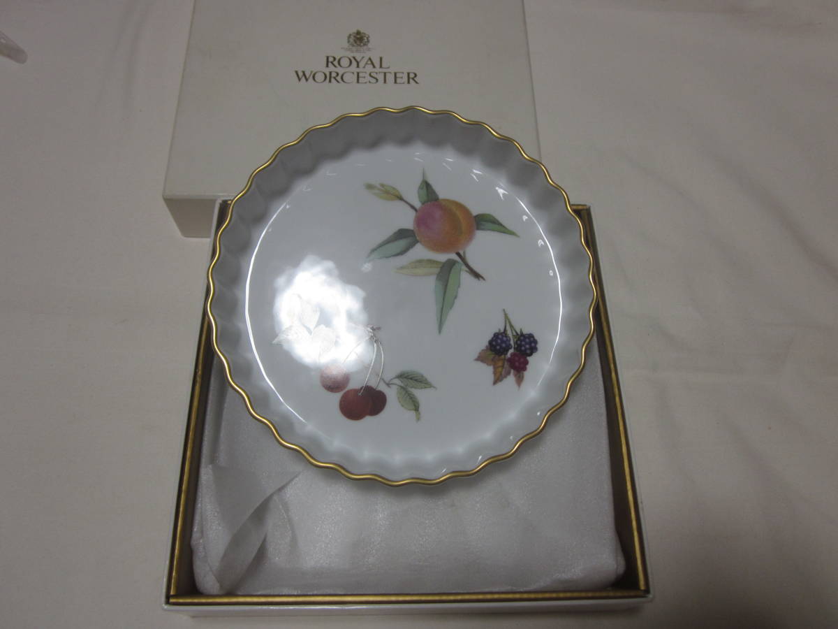 ■【ロイヤルウースター】■【イヴシャム　イブシャム　ゴールド】■【プレート　盛皿】■【未使用】■【 royal worcester Evesham】■　_画像1