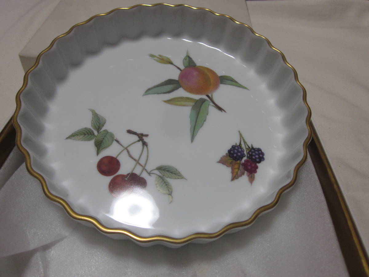 ■【ロイヤルウースター】■【イヴシャム　イブシャム　ゴールド】■【プレート　盛皿】■【未使用】■【 royal worcester Evesham】■　_画像2