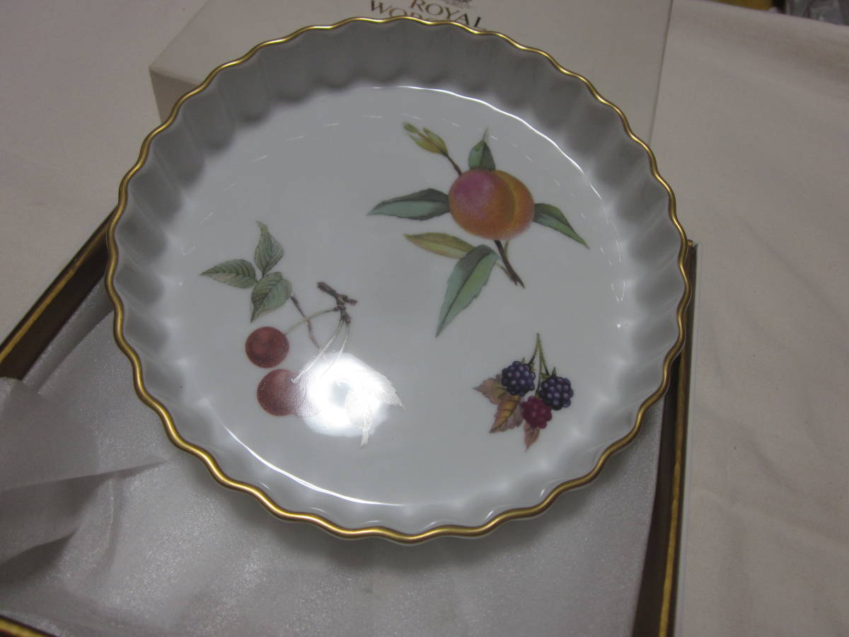 ■【ロイヤルウースター】■【イヴシャム　イブシャム　ゴールド】■【プレート　盛皿】■【未使用】■【 royal worcester Evesham】■　_画像3