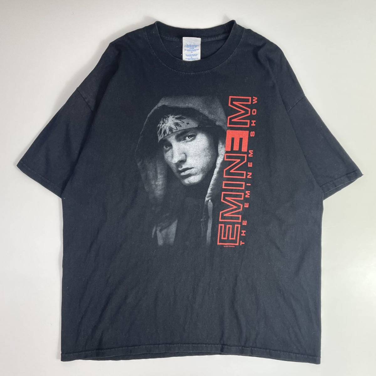 【00s（2002年）EMINEM Tシャツ ブラック XL】エミネム ツアーTシャツ コピーライト M&O 黒 THE EMINEM SHOW ビンテージ 古着_画像1