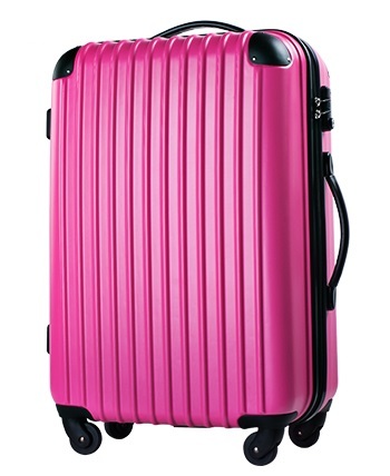 ■新品展示処分品■限定特価■　軽量中型スーツケース（ロース&ブラック ）_画像1