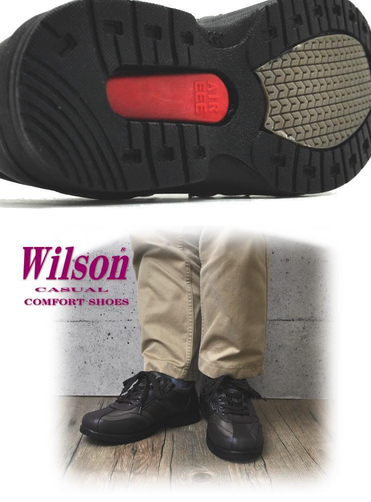 黒/25.0cm Wilson/ウォーキングシューズ/3E/ファスナー付/1706_画像3