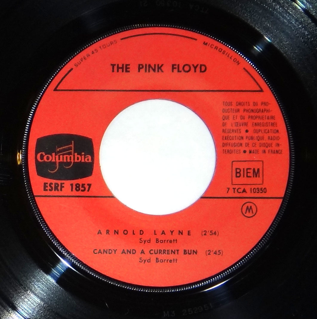  super-rare! France Columbia most the first times BSRF 1857 ARNOLD LAYNE The Pink Floyd most the first. MAT: 21/21
