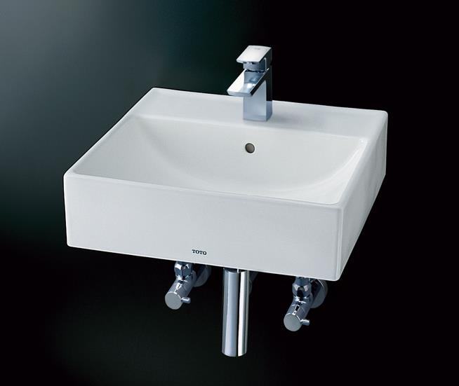 TOTO L710C洗面器セット TLG02302JA混合水栓・止水栓・バックハンガー