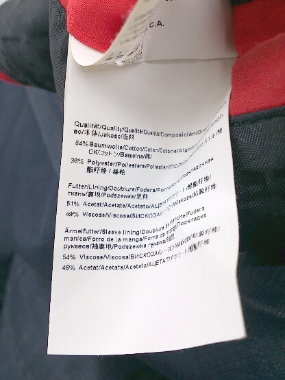 ◇ HUGO BOSS ヒューゴ ボス 総柄 長袖 ジャケット DE FR UK/44 ネイビー メンズ_画像5