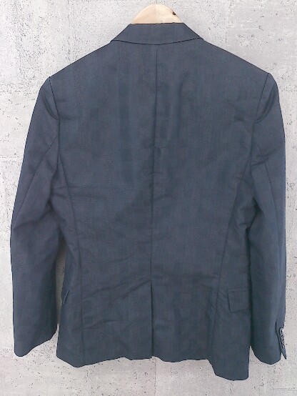 ◇ HUGO BOSS ヒューゴ ボス 総柄 長袖 ジャケット DE FR UK/44 ネイビー メンズ_画像3