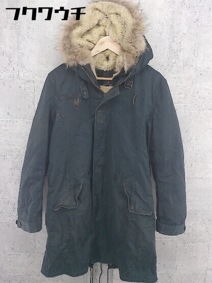 ◎ AMERICAN RAG CIE ファー ライナー付き ジップアップ モッズ コート サイズ2 ネイビー メンズ baa.stiki.ac.id