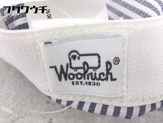 ◇ WOOLRICH ウールリッチ ストライプ スナップバック キャップ 帽子 グレー ホワイト メンズ_画像5