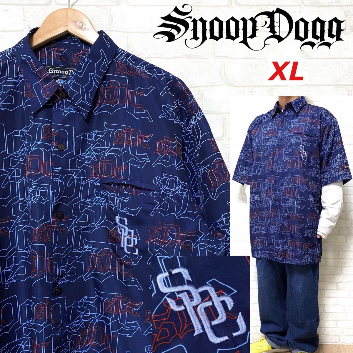SNOOP DOGG スヌープドッグ ビッグシルエット 総柄シャツ SNOOP DOGG スヌープドッグ ビッグシルエット 総柄シャツ