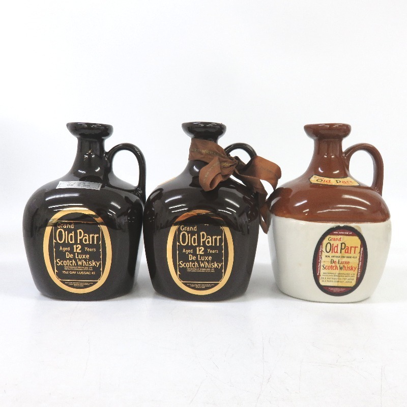 グランド・オールドパー 12年 デラックス 陶器 3本セット 750ml 箱なし