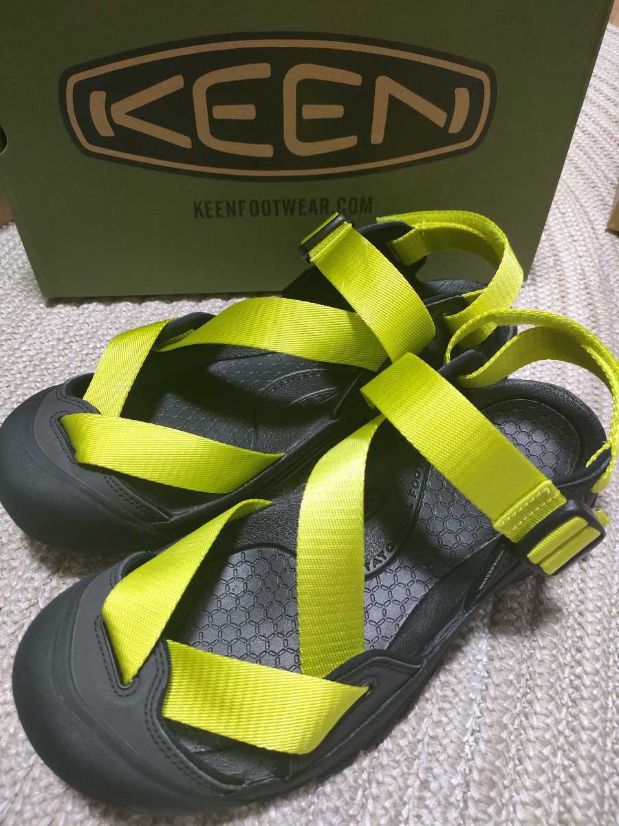 новый товар KEENzela порт 2 ремешок сандалии 27.5cm US9.5 желтый черный ключ n мужской стандартный товар уличный 