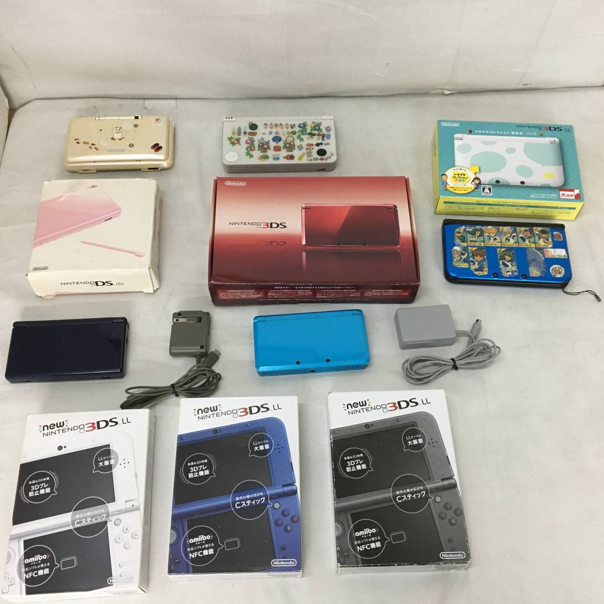 ジャンク Nintendo 任天堂 DS 1台 DSLite 2台 3DS 2台 3DSLL 2台 New3DSLL 3台 DSLL 1台 など まとめ売り 動作不可品