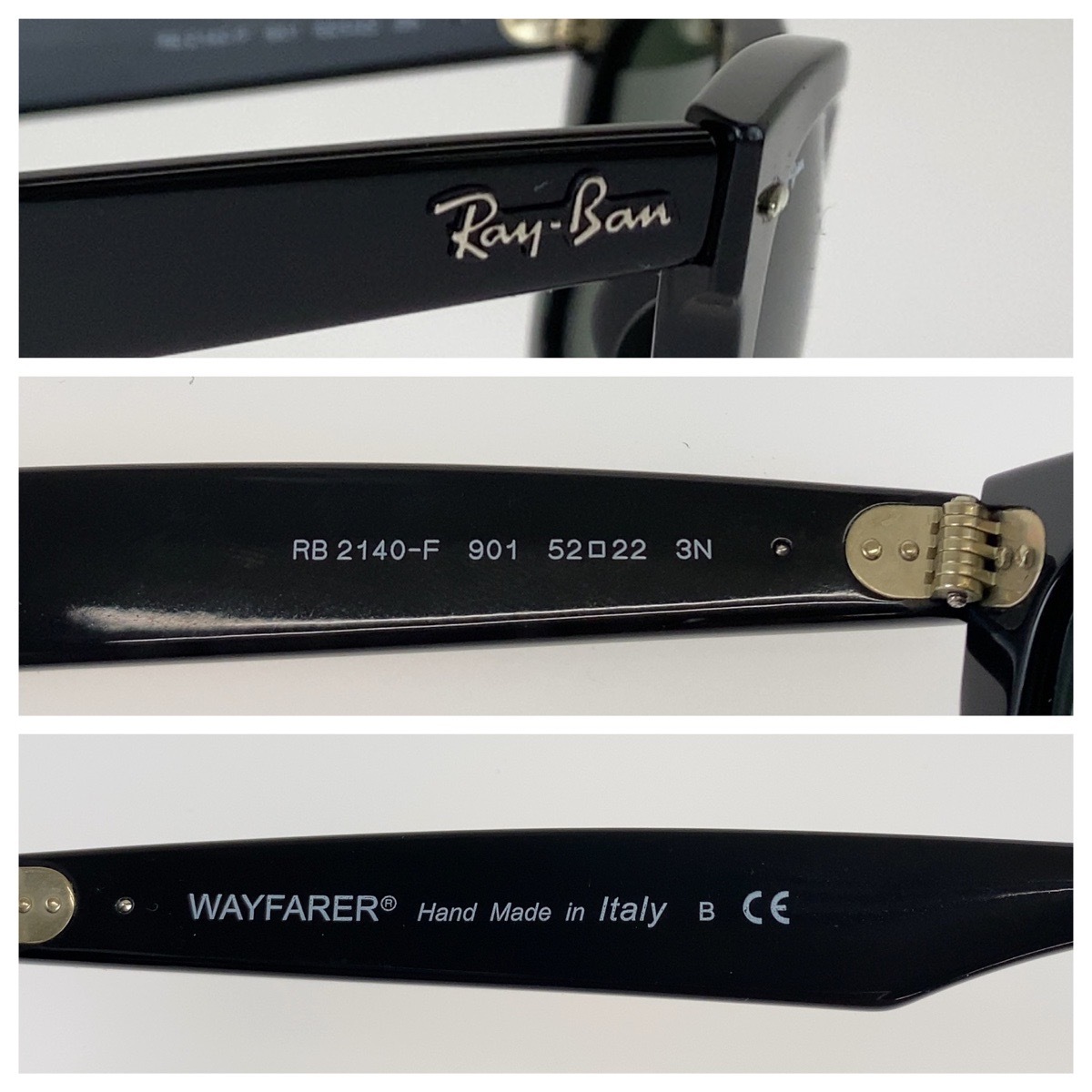 Ray-Ban レイバン ウェイファーラー ブラック プラスチック サングラス メガネ フレーム メンズ 305230_画像4