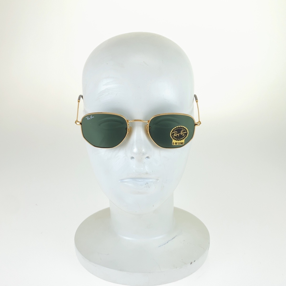 早期予約・新じゃが 美品 Ray-Ban レイバン ヘキサゴナル ゴールド