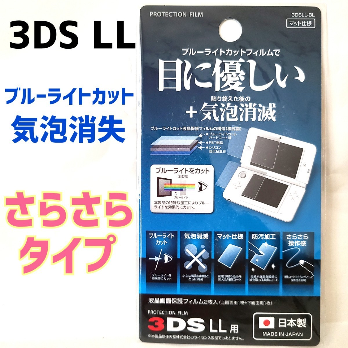 任天堂 Nintendo 3DS LL 液晶保護フィルム マット仕様 新品