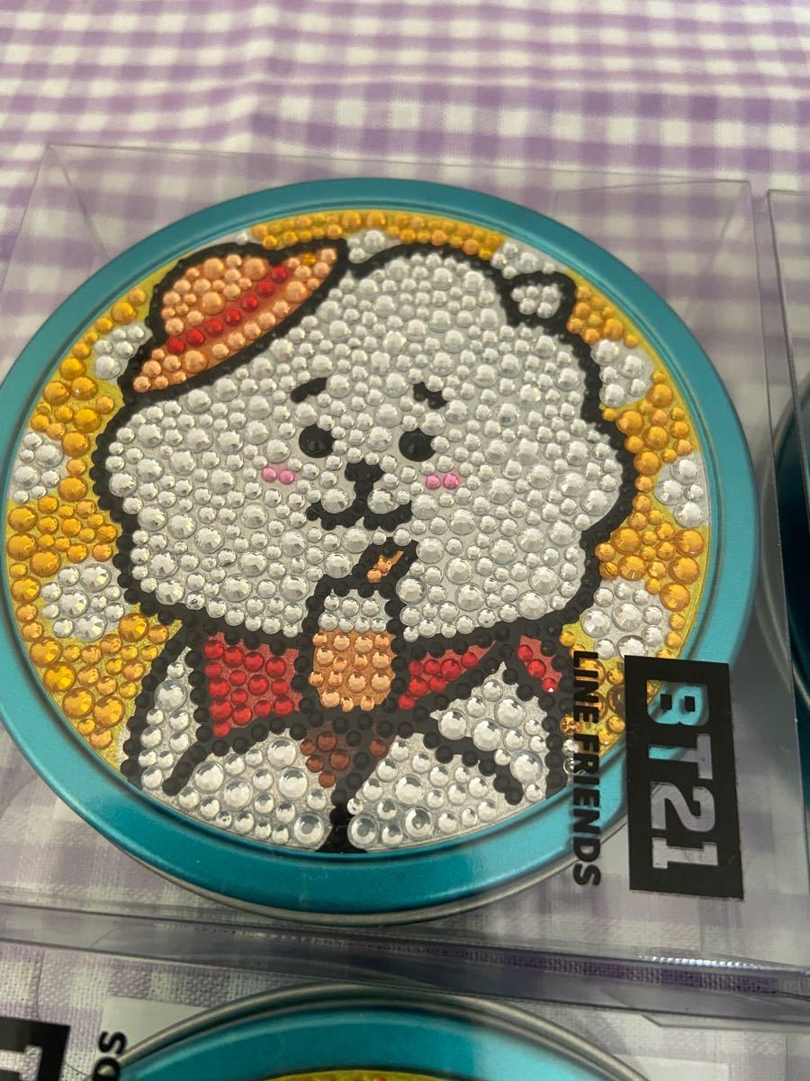 BT21 スパークスラウンド缶　COOKY CHIMMY  TATA RJ