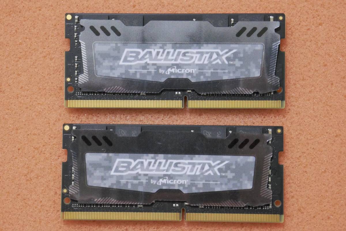 □32GB ノートPC用□Micron DDR4メモリ 16GB 2本 動作確認済