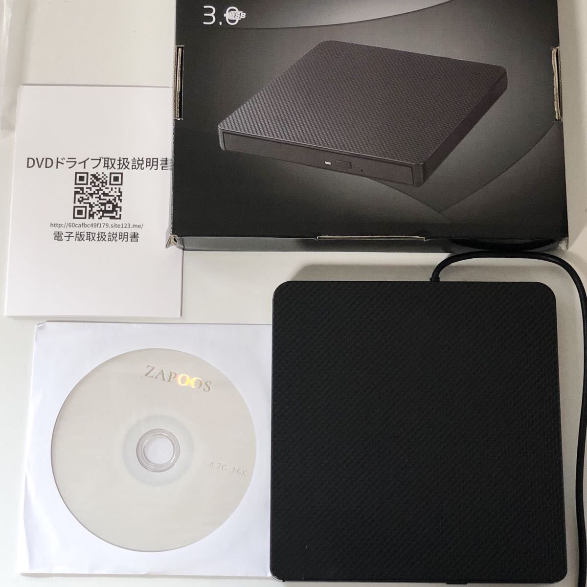 【未使用】3.0USB 外付けDVDドライブ AA0034 POP-UP MOBILE 再生・書き込み・読み込 EXTERNAL DVD-RW