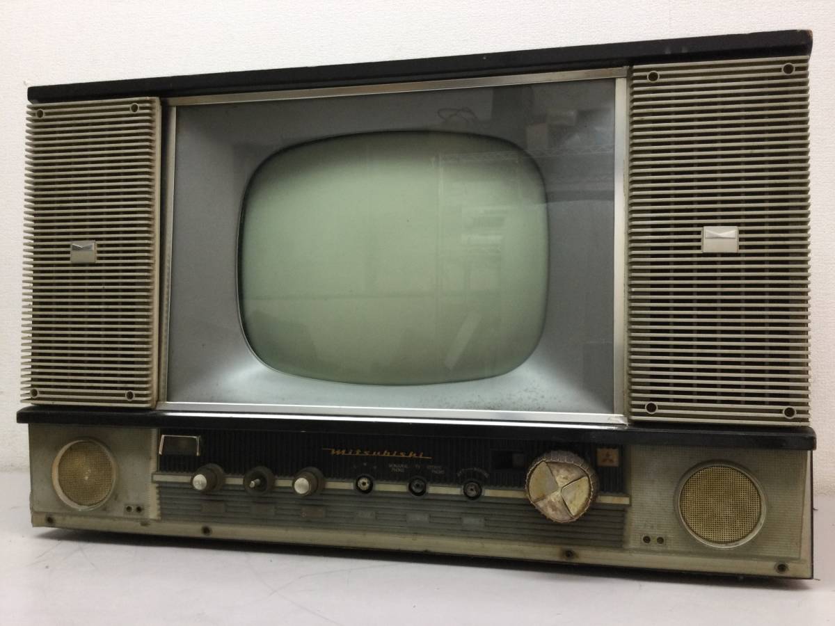 ヤフオク! - 三菱 MITSUBISHI 白黒テレビ 真空管テレビ 昭和...