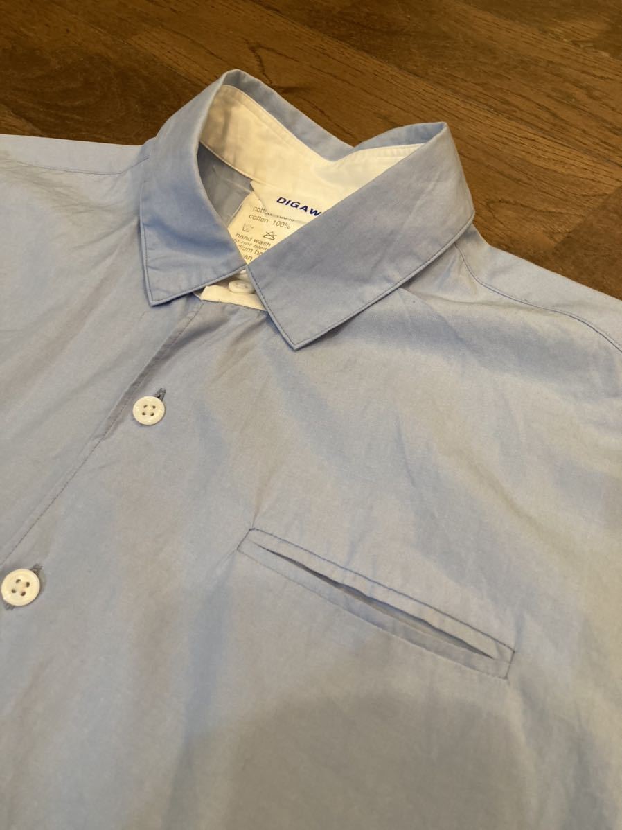 【美品】DIGAWEL 長袖シャツ サイズ0 ディガウェル メンズ ボタンダウンシャツ の画像4
