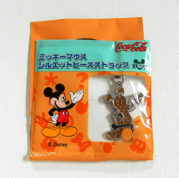 コカコーラ ディズニー キーホルダー Yahoo!オークション - コカコーラ シルエットビーズストラップ