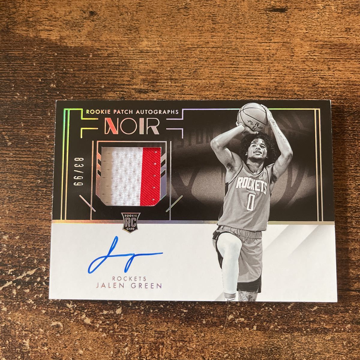Panini NBA Noir 2021-22 Jalen Green Rpa ルーキーカード RPA 直書き