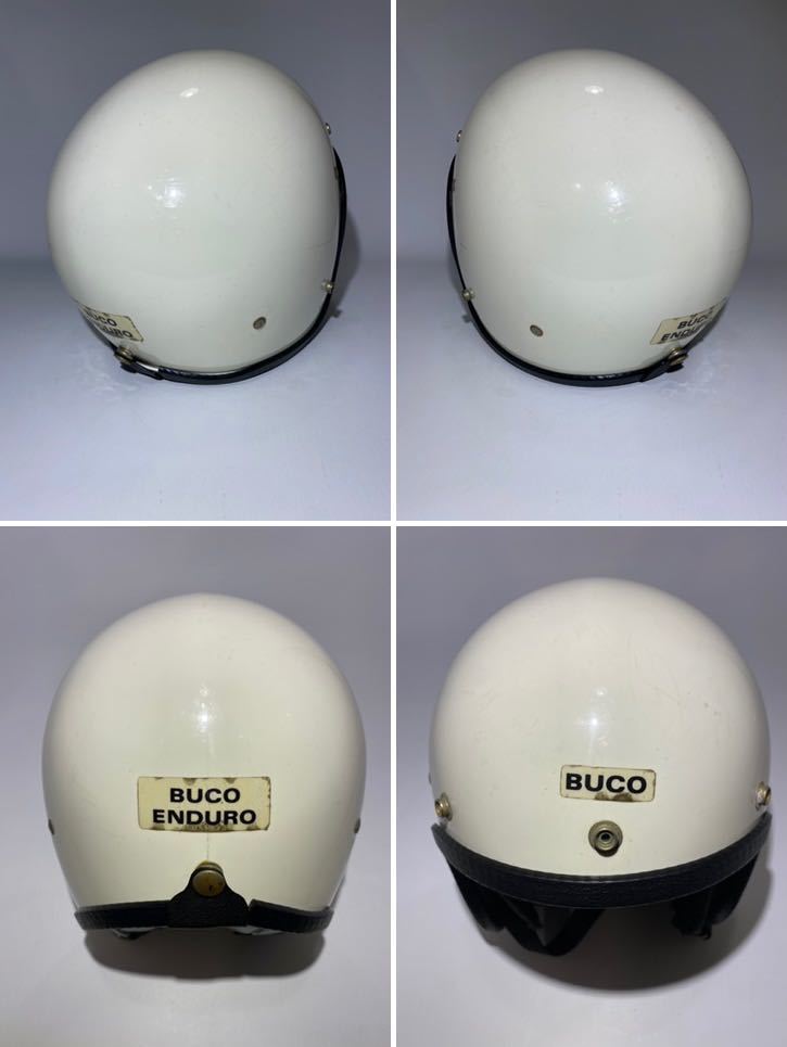 レア Buco ブコ Enduro エンデューロ ホワイト 白 スクエア デカール ビンテージ ヘルメット 60s 70s vintage helmet BELL ベル McHALの画像8