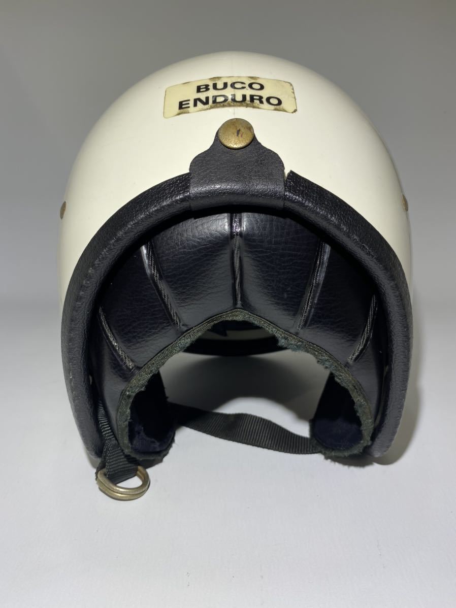 レア Buco ブコ Enduro エンデューロ ホワイト 白 スクエア デカール ビンテージ ヘルメット 60s 70s vintage helmet BELL ベル McHALの画像7