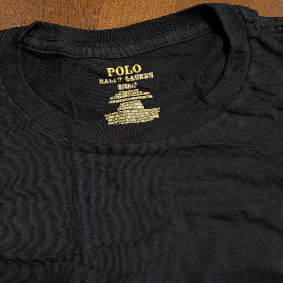 POLO RALPH LAUREN  ポロラルフローレン　メンズ　S  ブラック　アンダーウエア　丸首　Tシャツ　インナーTシャツ