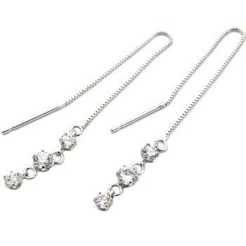 ピアス メンズ プラチナ ダイヤモンドピアス 0.40ct アメリカン ロング