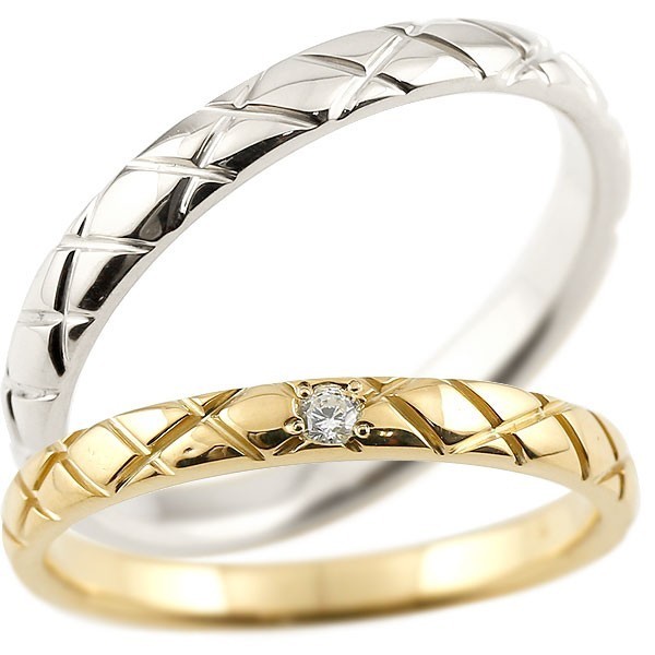 35％割引最高級 ペアリング ペア 結婚指輪 マリッジリング ダイヤモンド イエローゴールドk10 ホワイトゴールドk10 結婚式 ダイヤ  ストレート10金 ダイヤ 指輪 メンズアクセサリー アクセサリー、時計-GOSHOOTING.LT